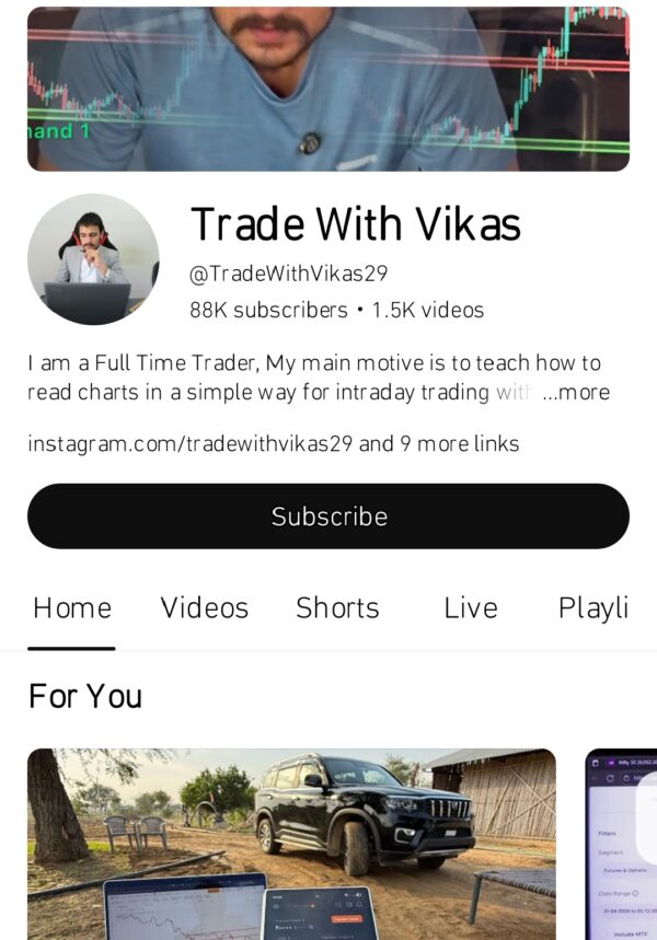 Recorded full course intraday option Hedging and scalping red with Vikas