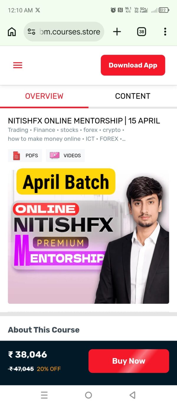 April Batch Online Nitish fx premium mentorship 2026